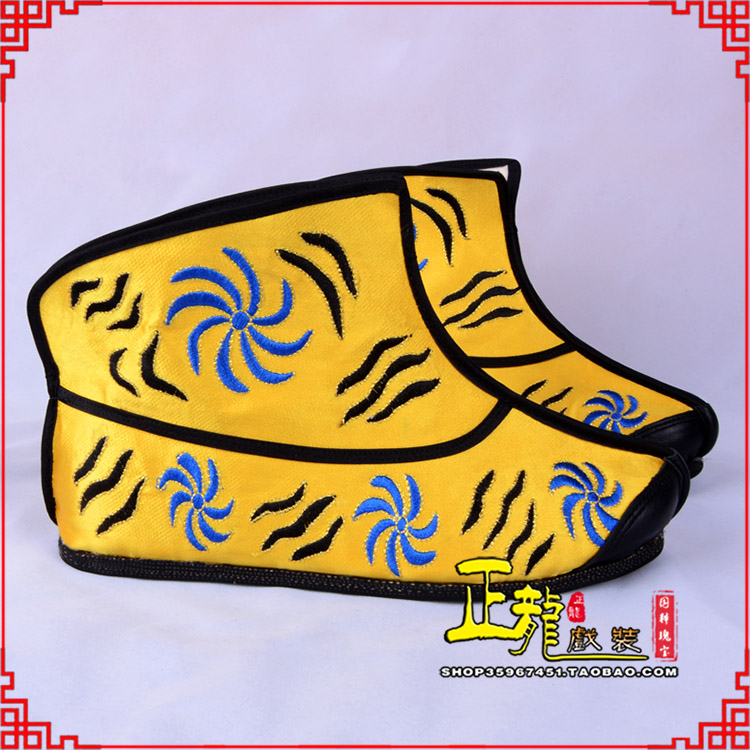 海安.美猴王靴子虎纹靴金黄快靴 猴鞋