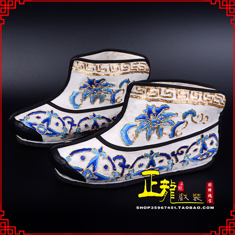 海安三岔口武生薄底 手绣绣花快靴