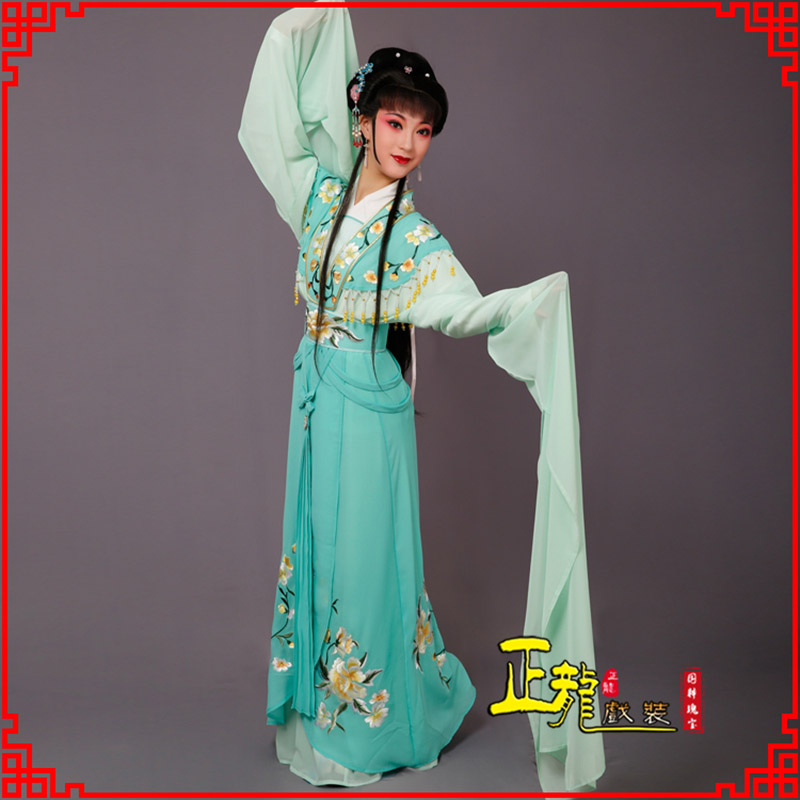 海安青衣水袖戏服演出服 云肩花旦衣