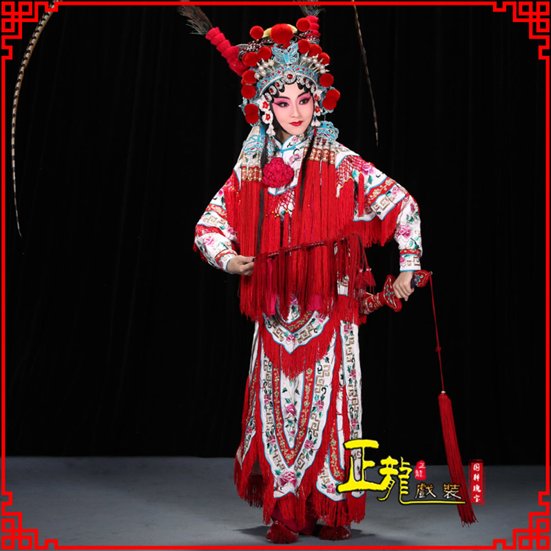 海安刀马旦改容战父 软绉镶边女改良靠